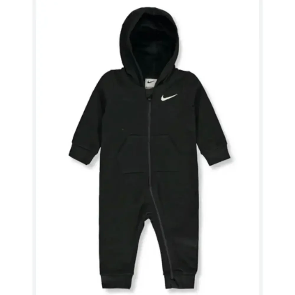 Nike Black Hooded Romper Baby Coverall Newborn